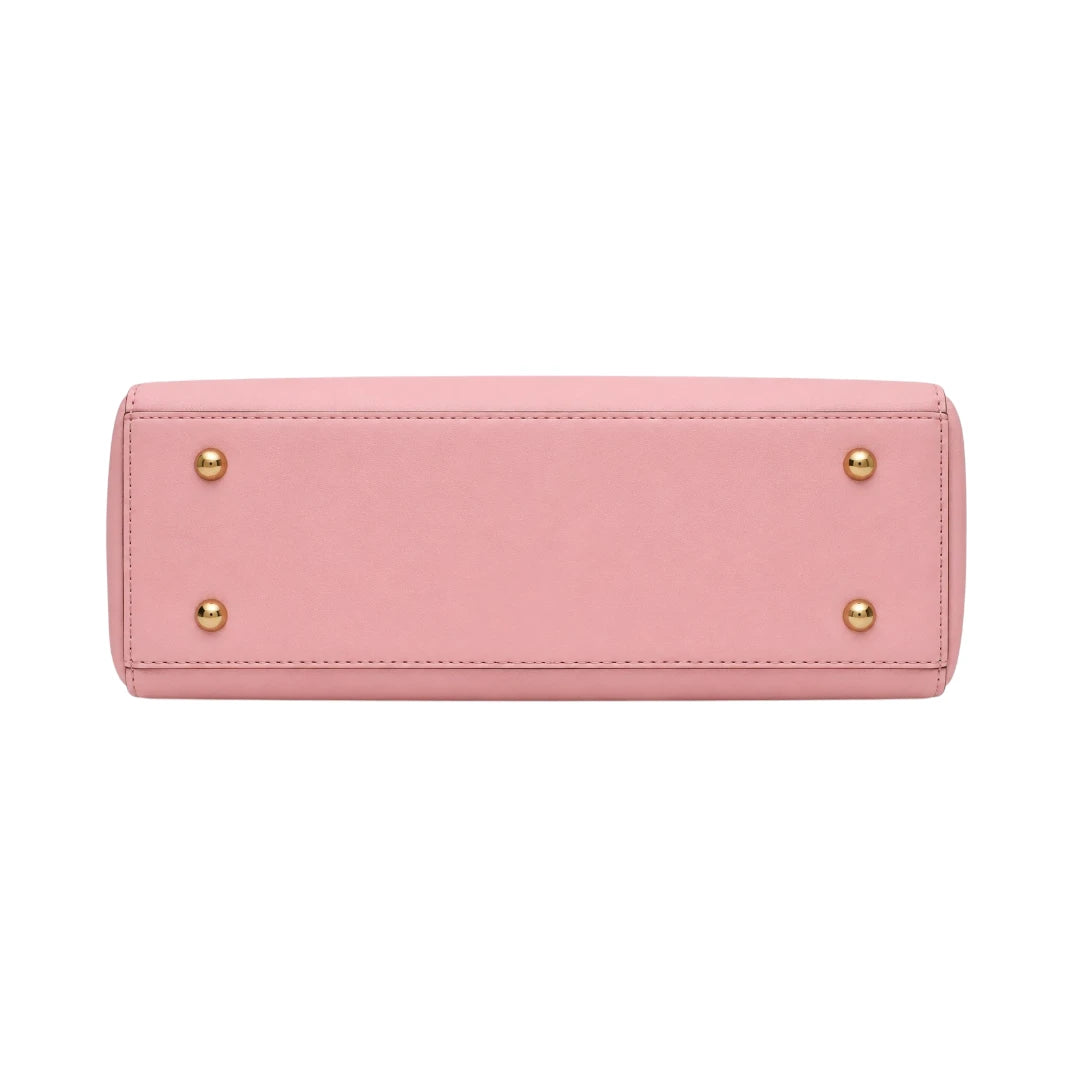 Istel Sapphire Pink Leather Handbag with Premium Finish