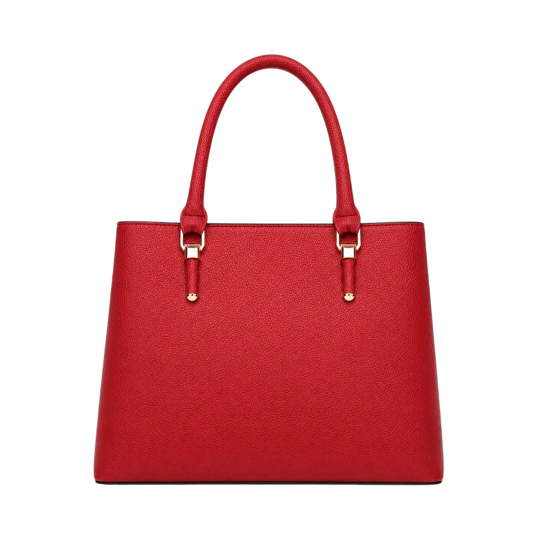 Istel Classic Red Leather Fashion Handbag