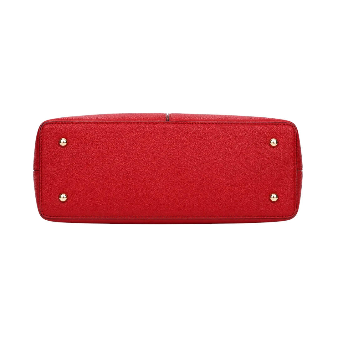Istel Classic Red Leather Fashion Handbag