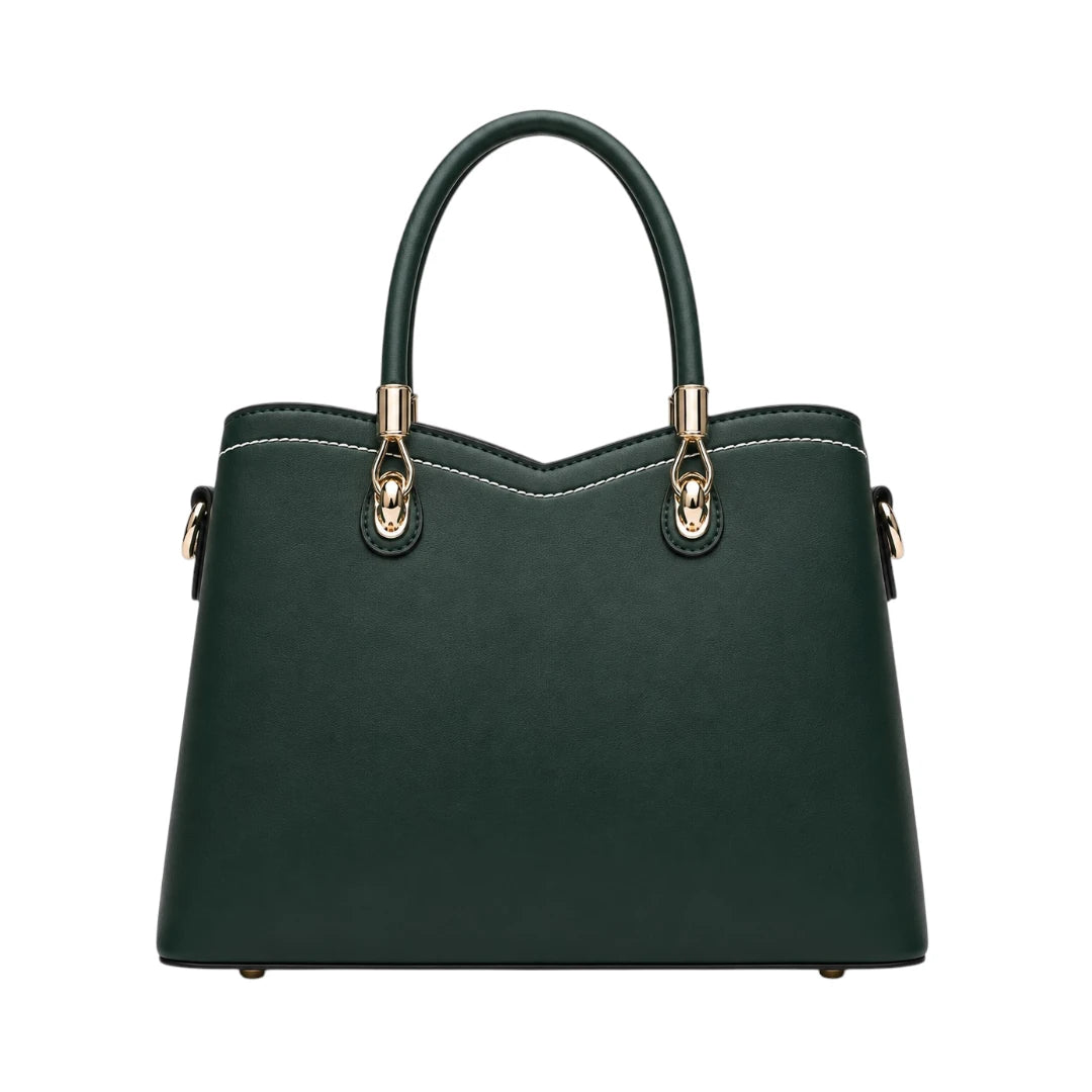 Istel Classic Green Leather Fashion Handbag